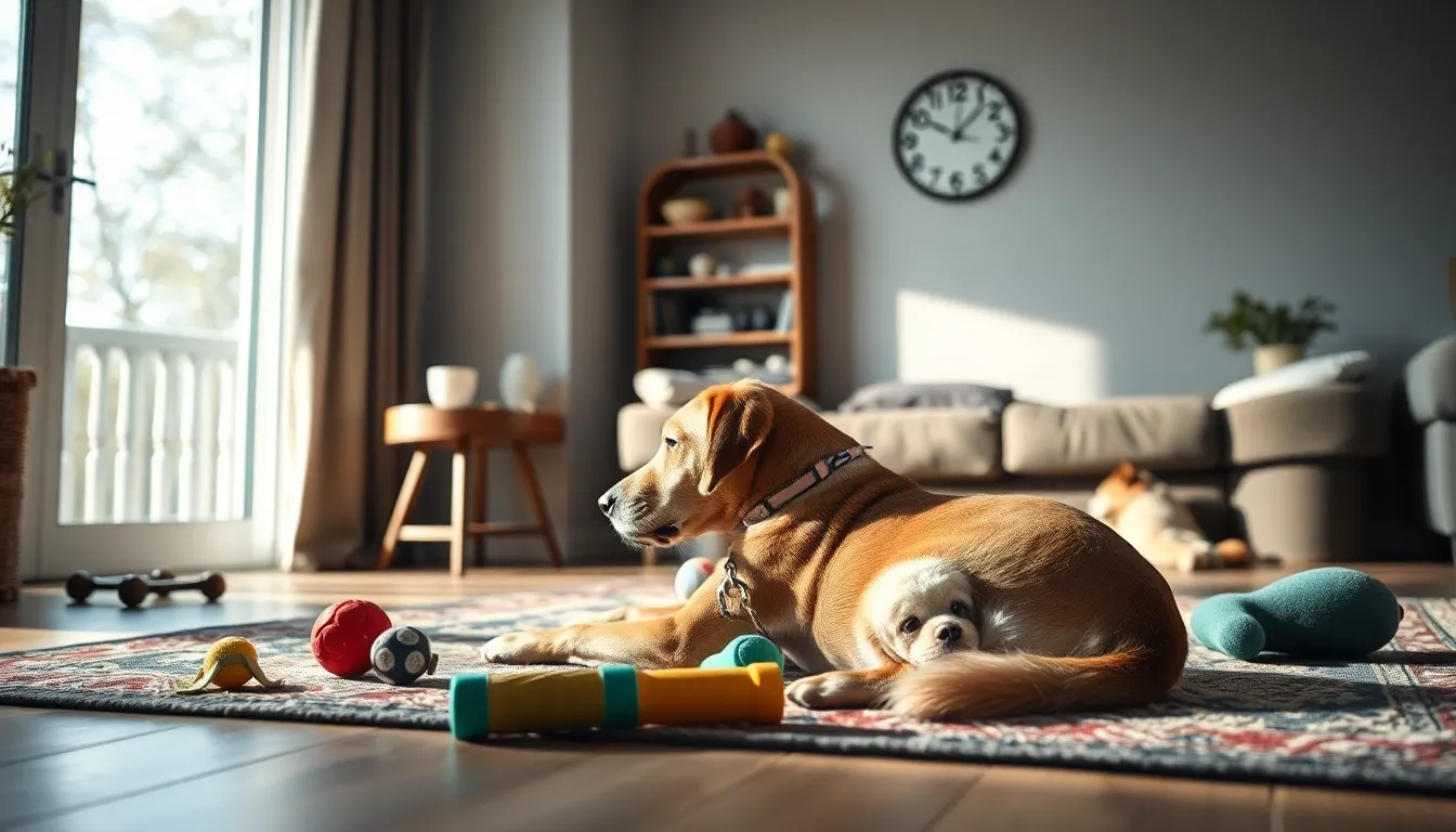 편안하게 휴식을 취하고 있는 강아지